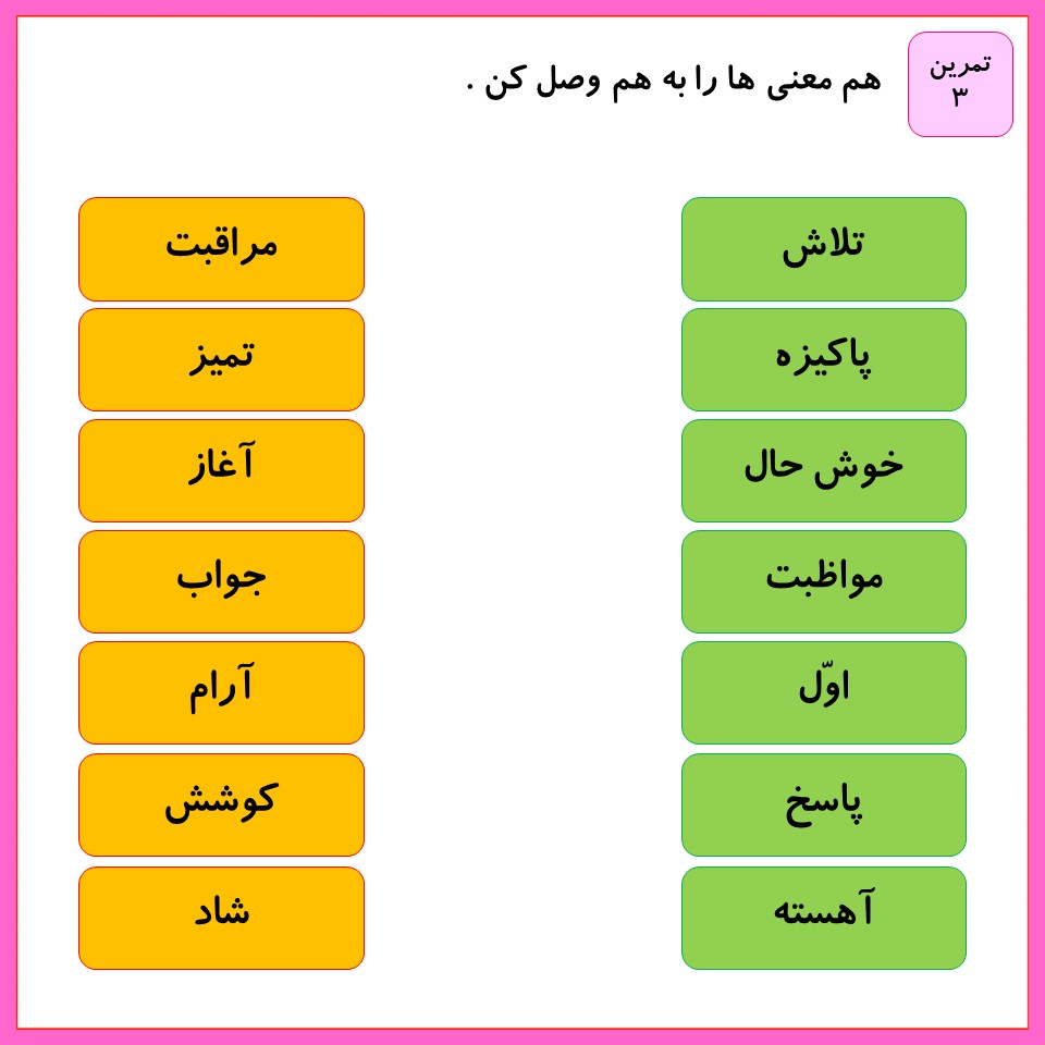 مدرسه ی خرگوش ها تمرین 3